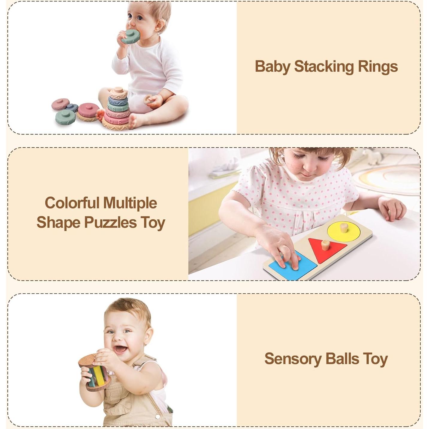 Juguetes Montessori Teekdeer 8 en 1 para Bebés 6-18 Meses