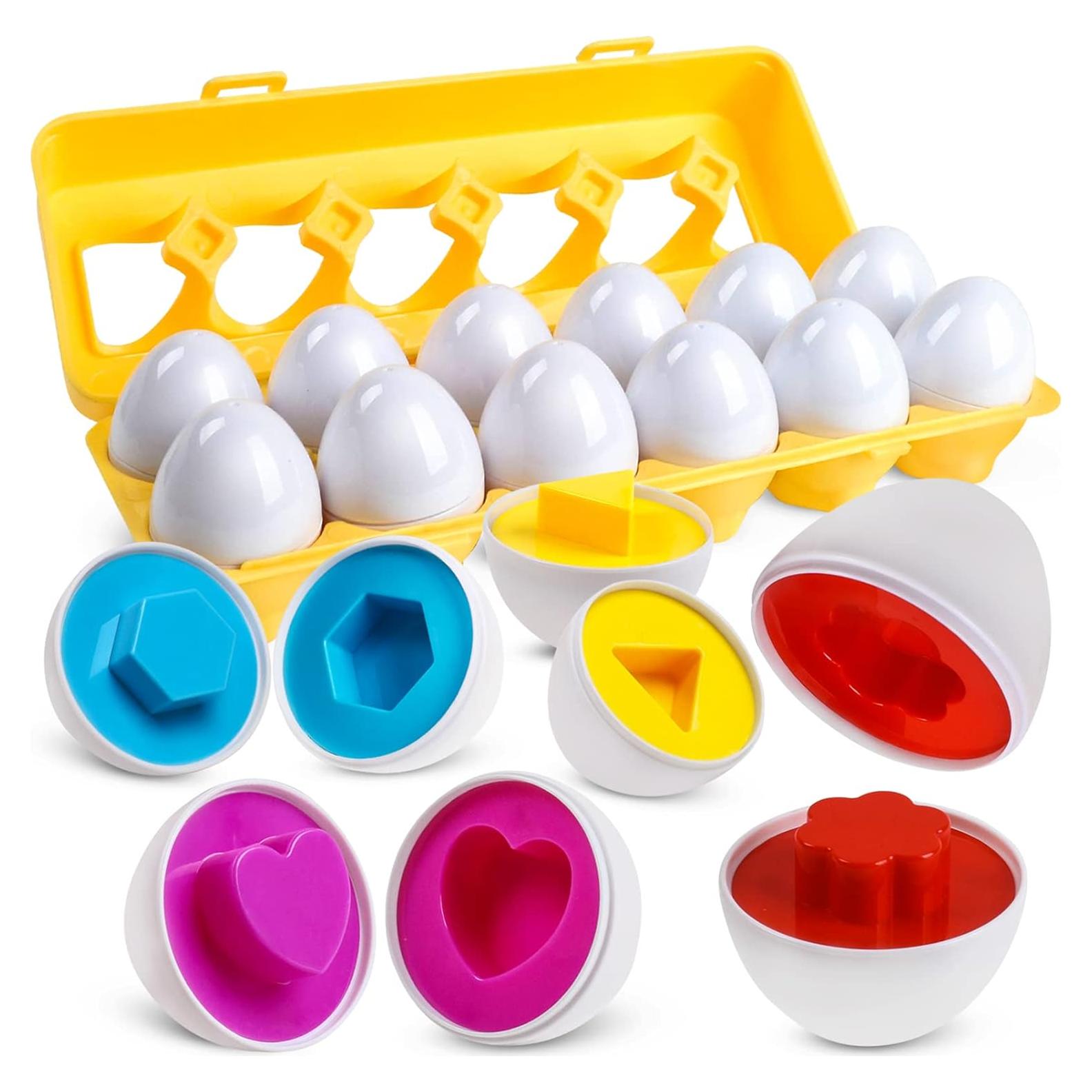 Rompecabezas Sensorial de Huevos Montessori WANTKA K004 - 12 Piezas