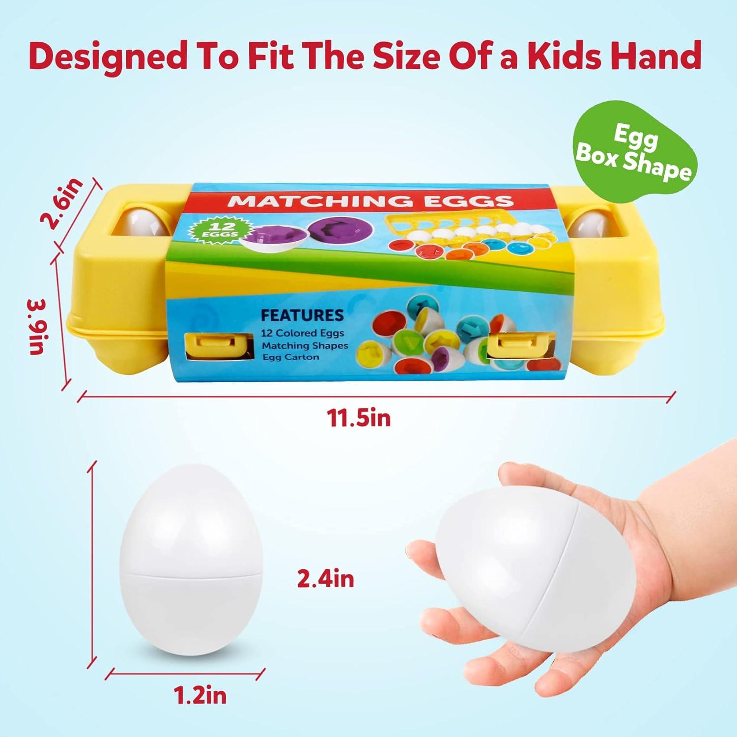 Rompecabezas Sensorial de Huevos Montessori WANTKA K004 - 12 Piezas