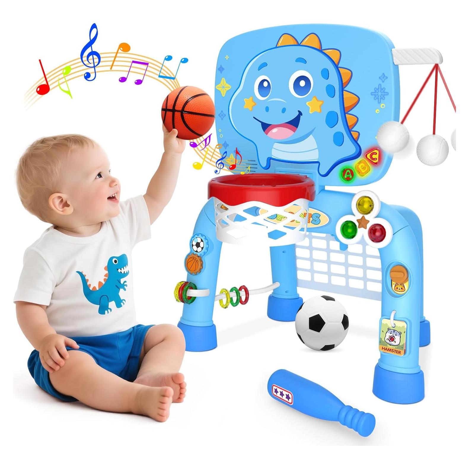 Canasta de Baloncesto DADAPALS 3 en 1 para Niños 12-18 Meses