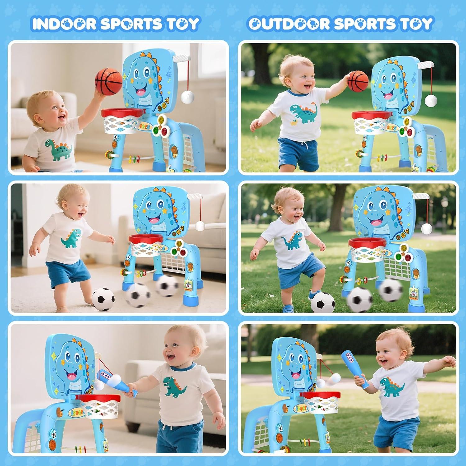 Canasta de Baloncesto DADAPALS 3 en 1 para Niños 12-18 Meses