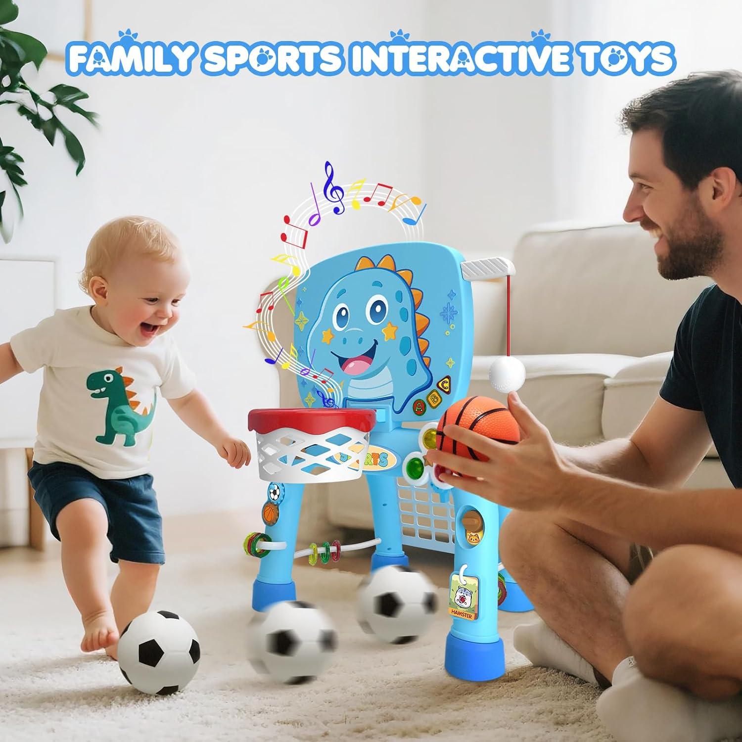 Canasta de Baloncesto DADAPALS 3 en 1 para Niños 12-18 Meses