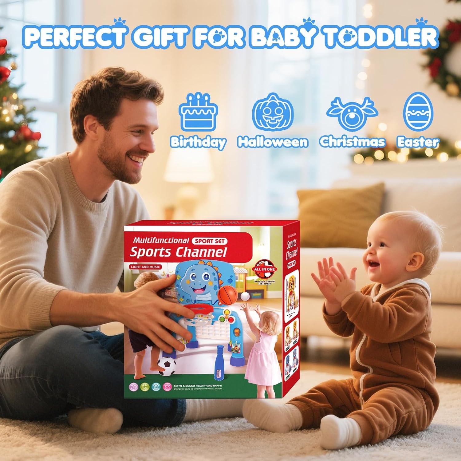 Canasta de Baloncesto DADAPALS 3 en 1 para Niños 12-18 Meses