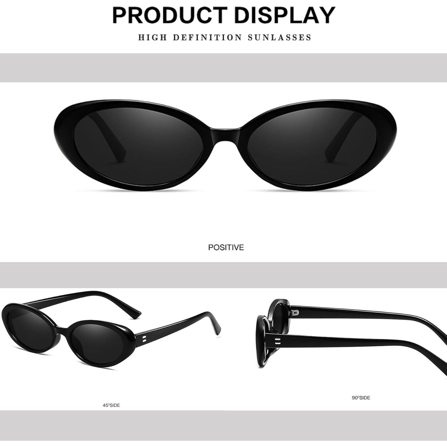 Gafas de sol ovaladas Onrtry UV400 unisex vintage 90s