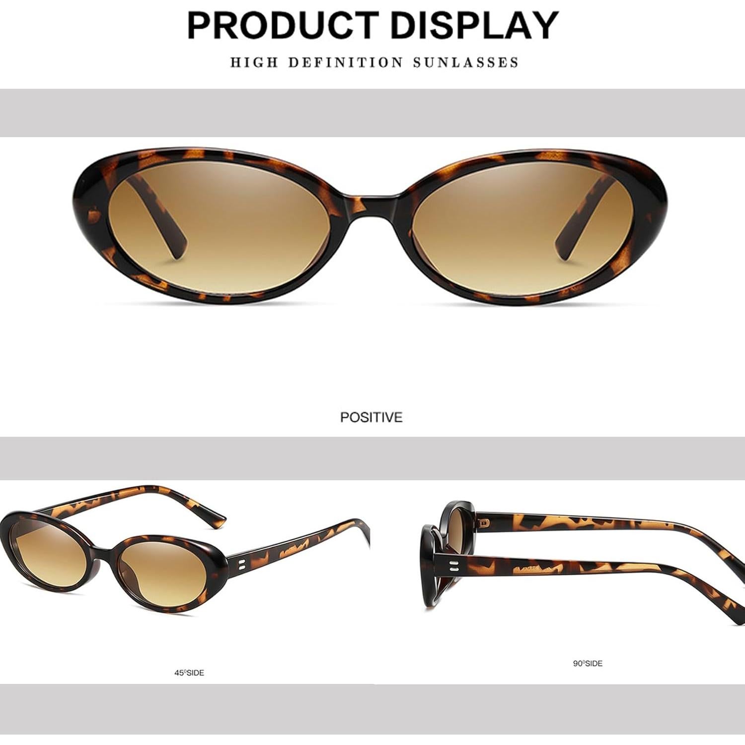 Gafas de sol ovaladas Onrtry UV400 unisex vintage 90s