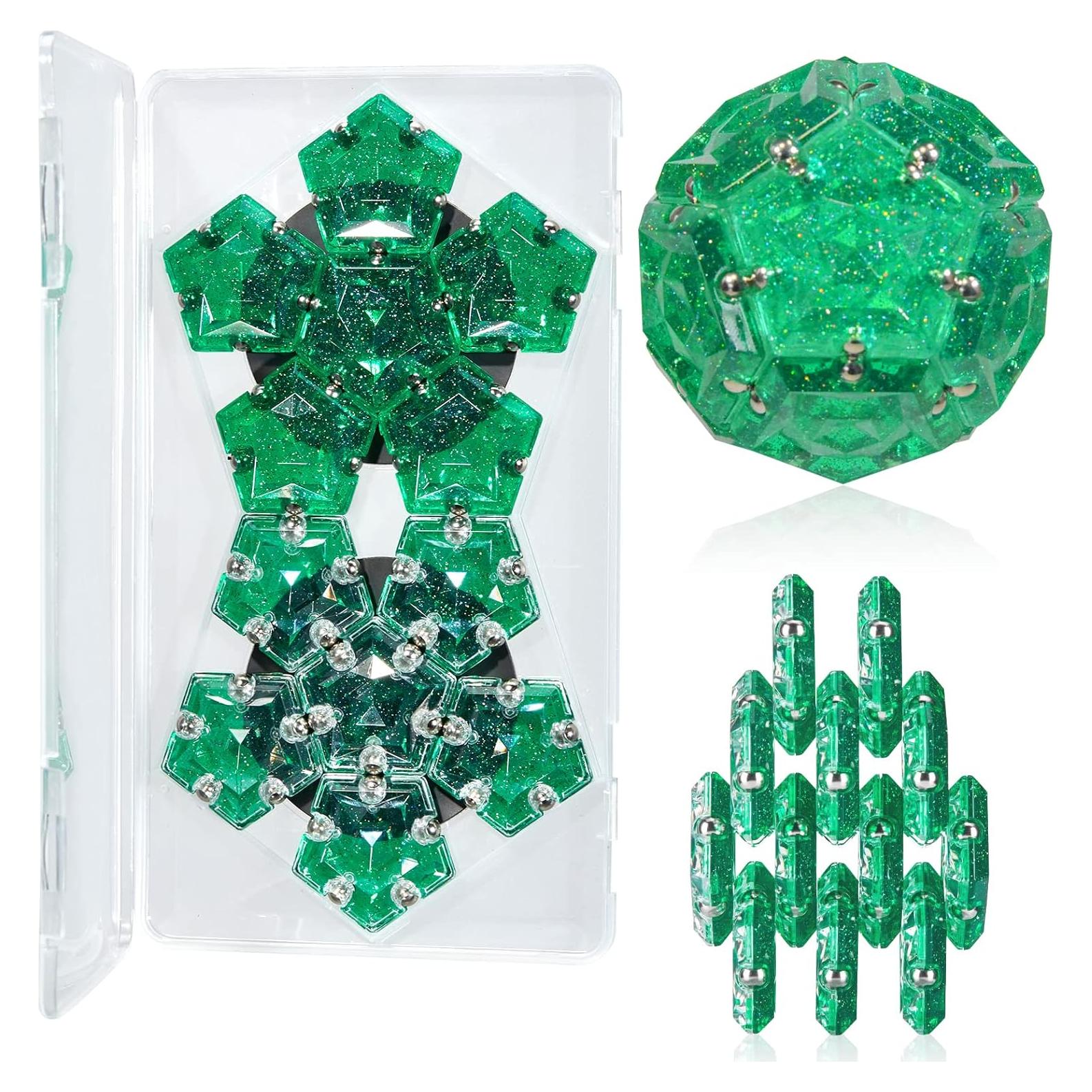 Esfera Magnética Antiestrés LAFFTRAK - Set 12 Piezas Verde