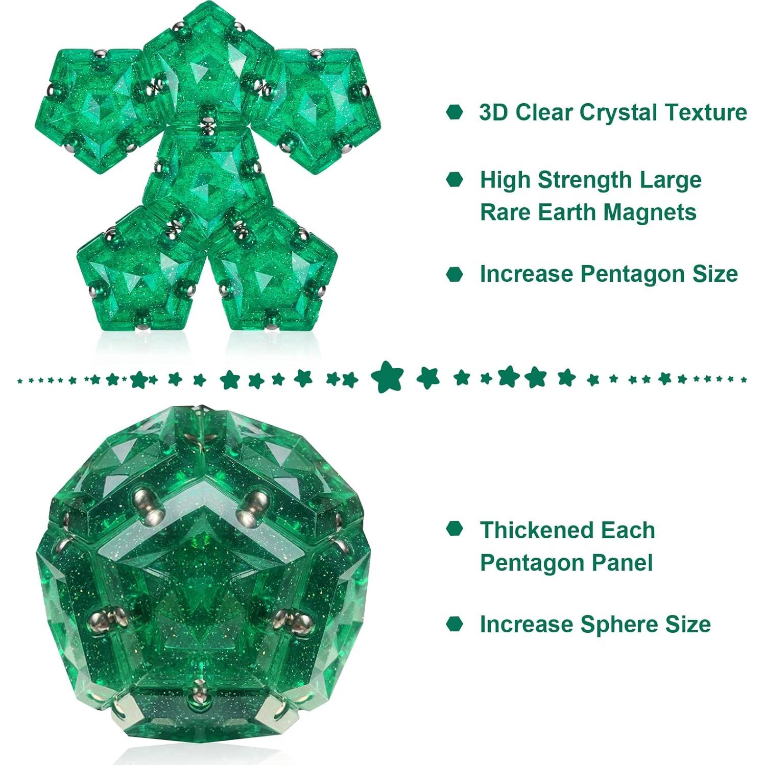 Esfera Magnética Antiestrés LAFFTRAK - Set 12 Piezas Verde