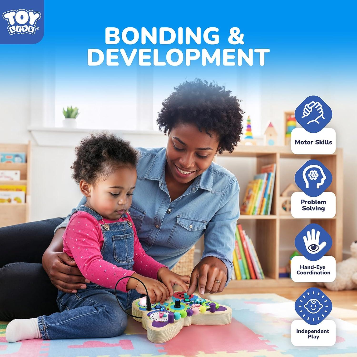 Tablero Sensorial de Madera Mariposa TOY Life para Niños 1+