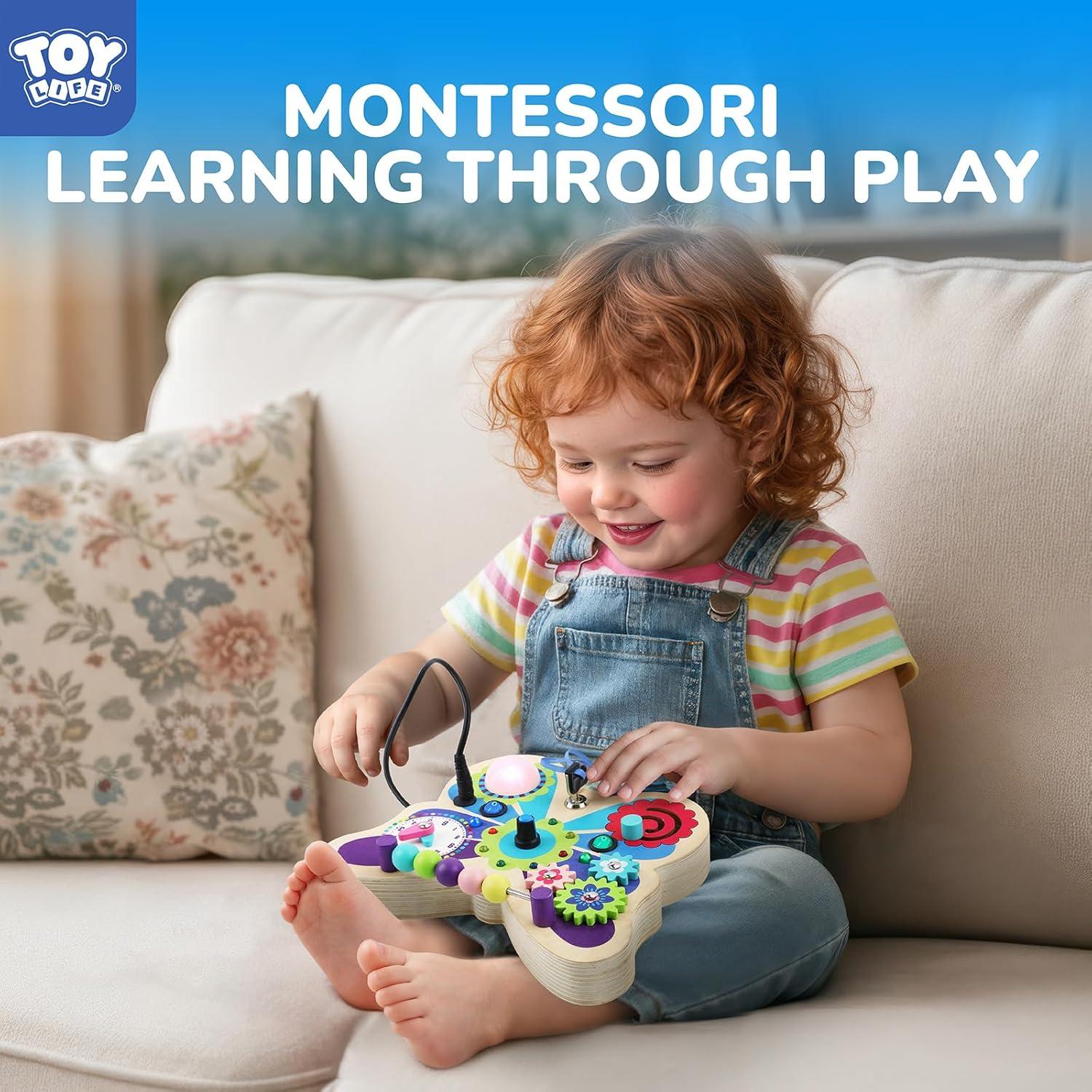 Tablero Sensorial de Madera Mariposa TOY Life para Niños 1+