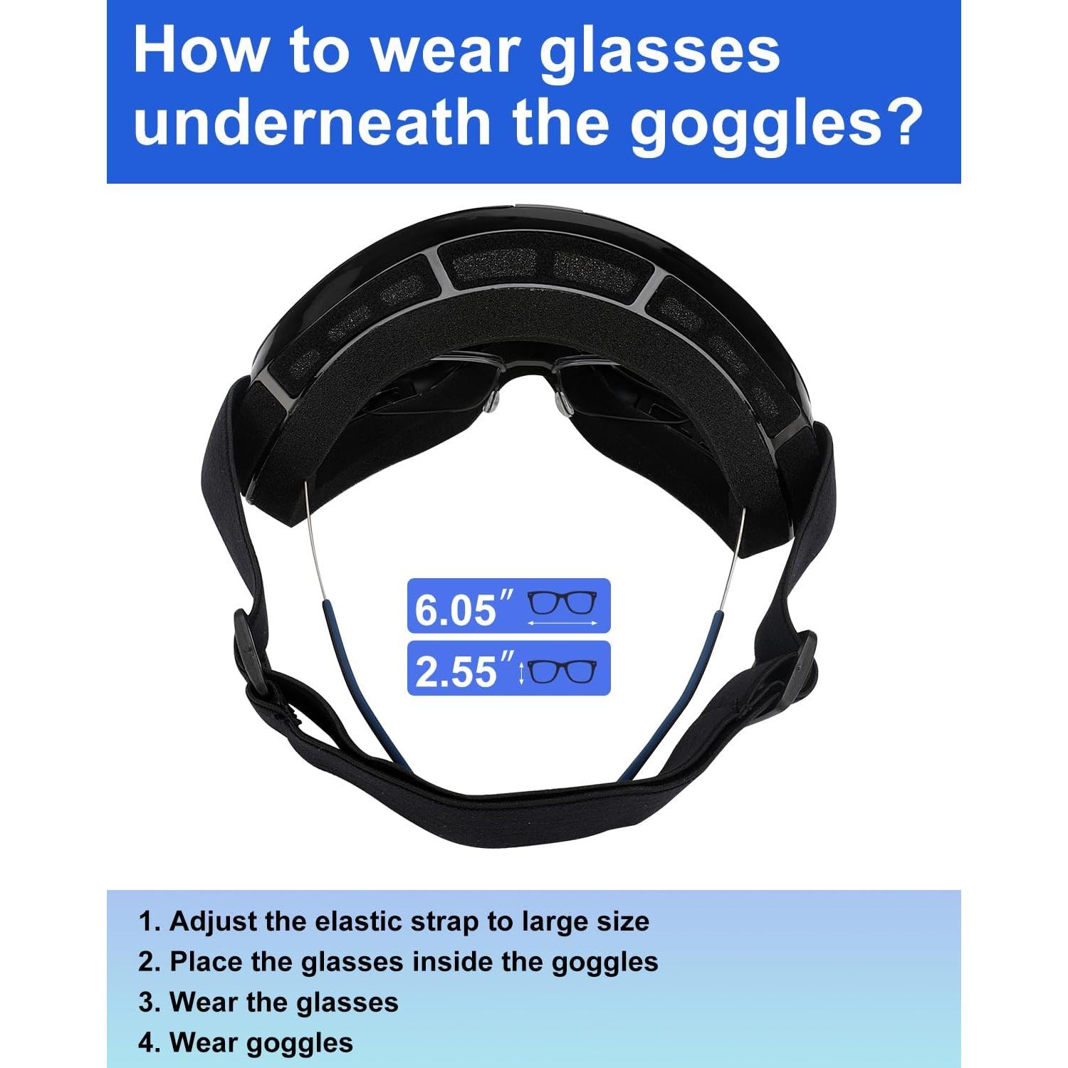 Gafas de Motocross ABTONG 2 Pack UV400 A prueba de viento