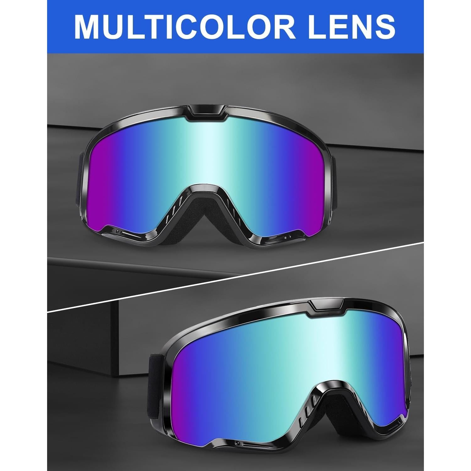 Gafas de Motocross ABTONG 2 Pack UV400 A prueba de viento