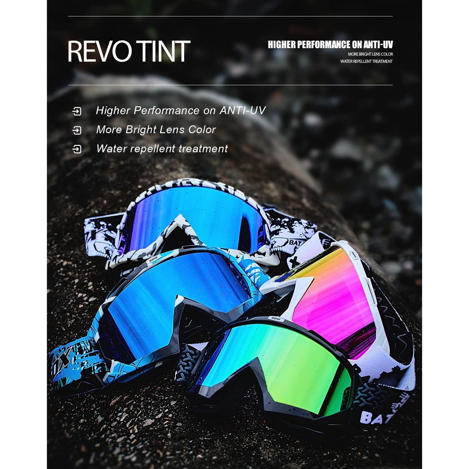 Gafas de Motocross BATFOX 816 UV400 Antideslizantes