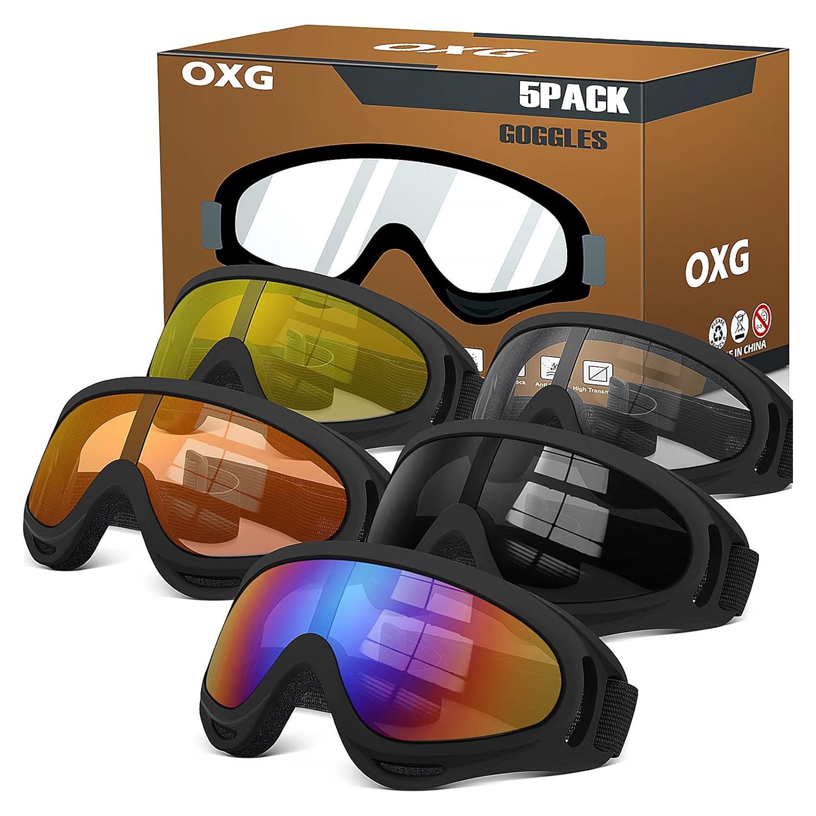 Gafas de Motocicleta OXG 5 Pares Anti-UV Ajustables