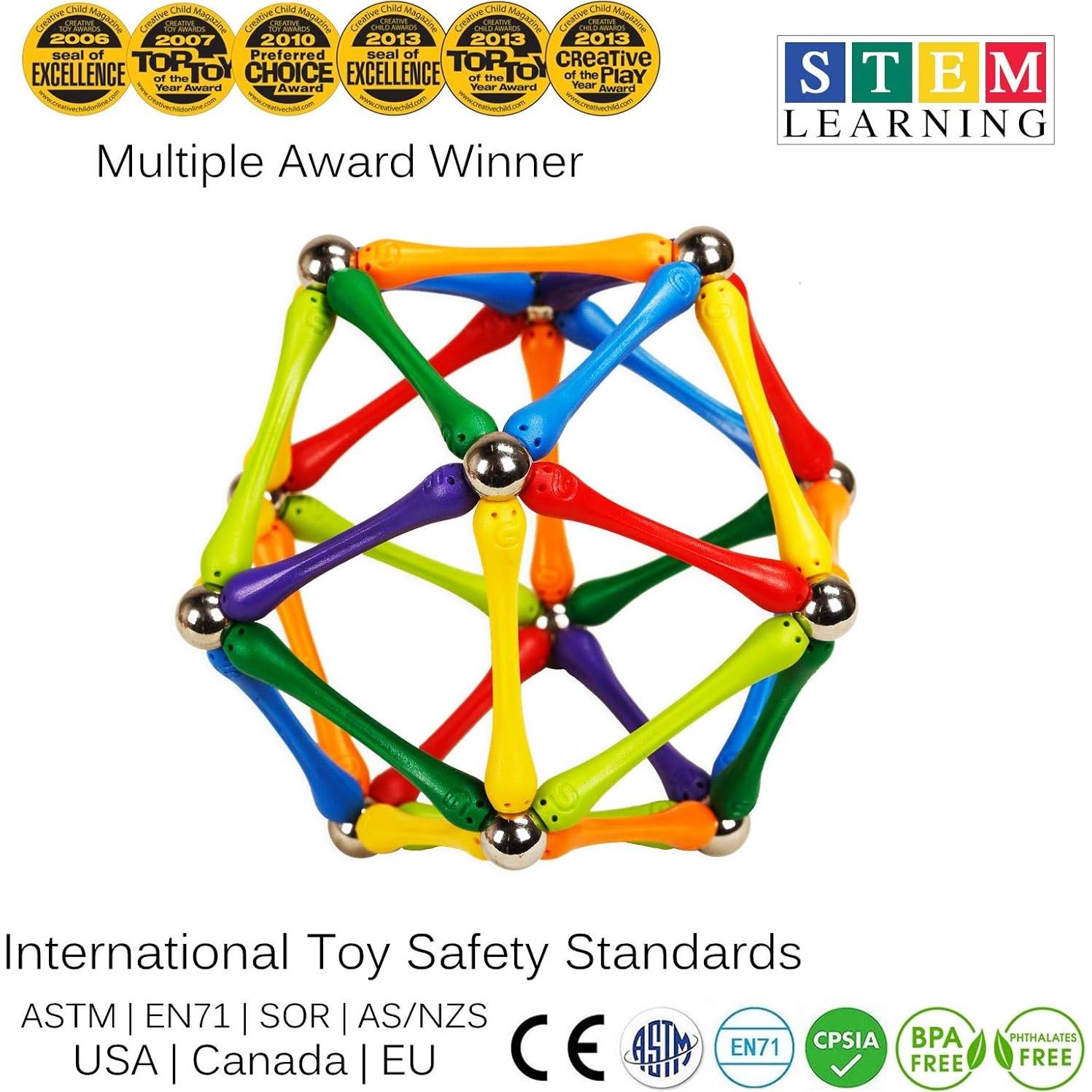 Set de Bloques Magnéticos Goobi 70 Pcs Juguetes Educativos