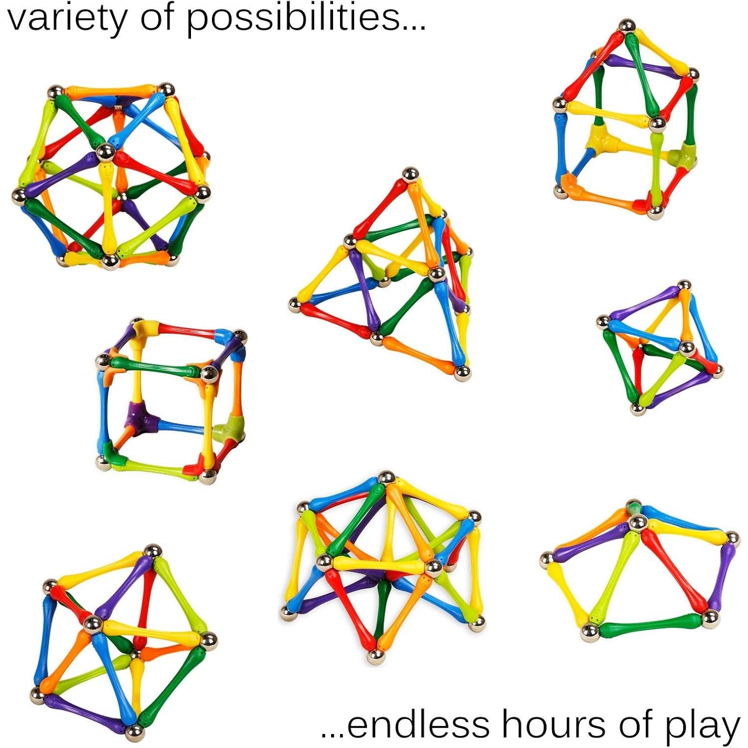 Set de Bloques Magnéticos Goobi 70 Pcs Juguetes Educativos