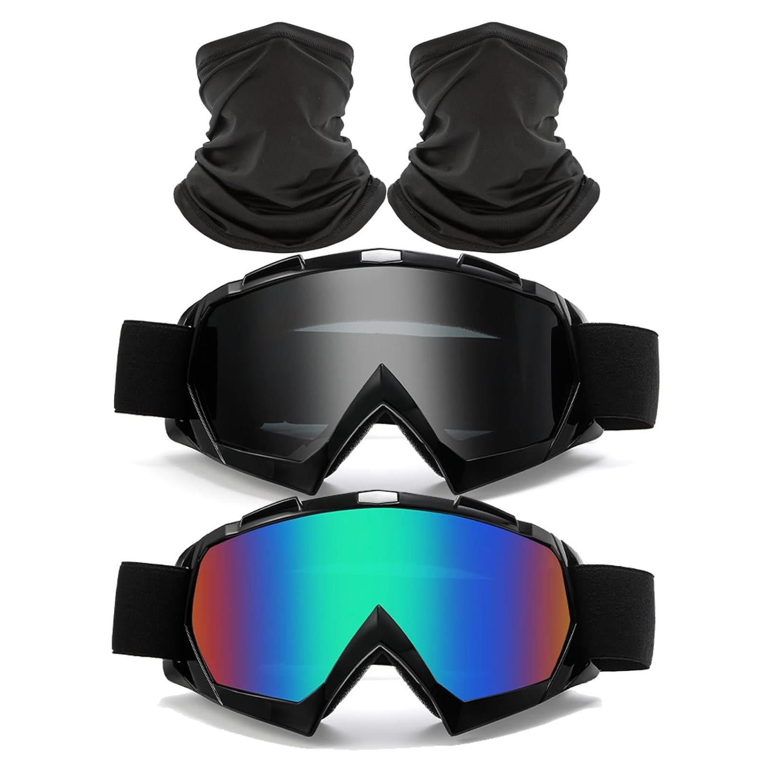 Gafas de Motocross Immoono 2 Pcs con Gaiter para Deportes