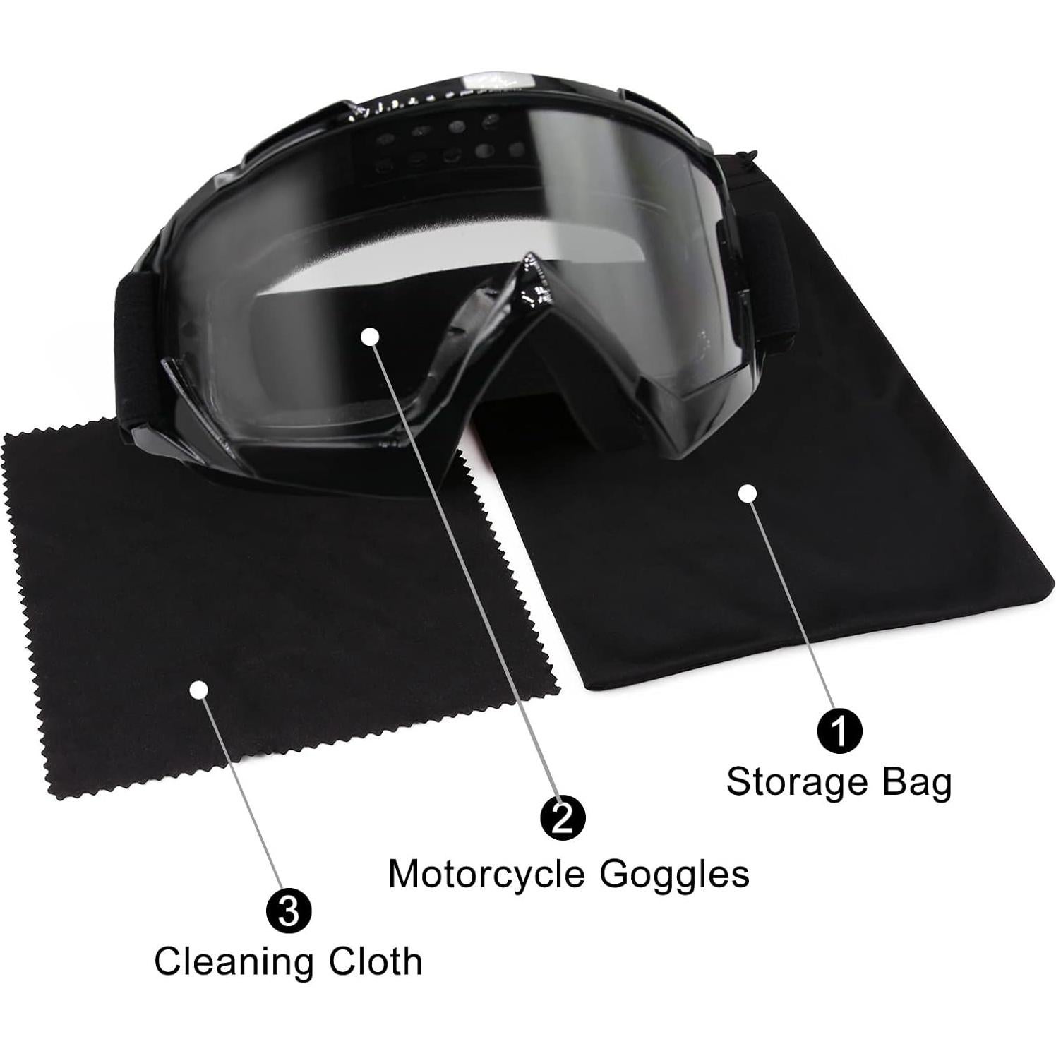 Gafas de Motocross ZukMi Unisex con Lente Clara y Ajustable