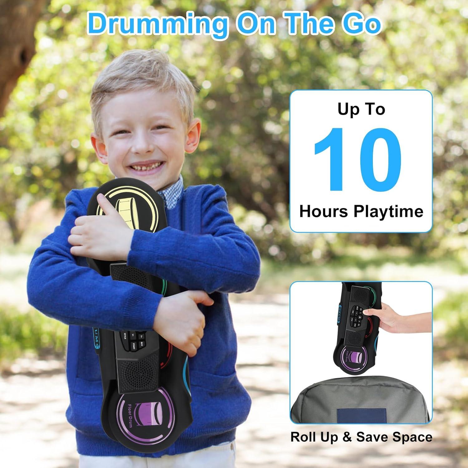 Juego de Batería Eléctrica Marrilley Edk-1000 9 Pads Plegable