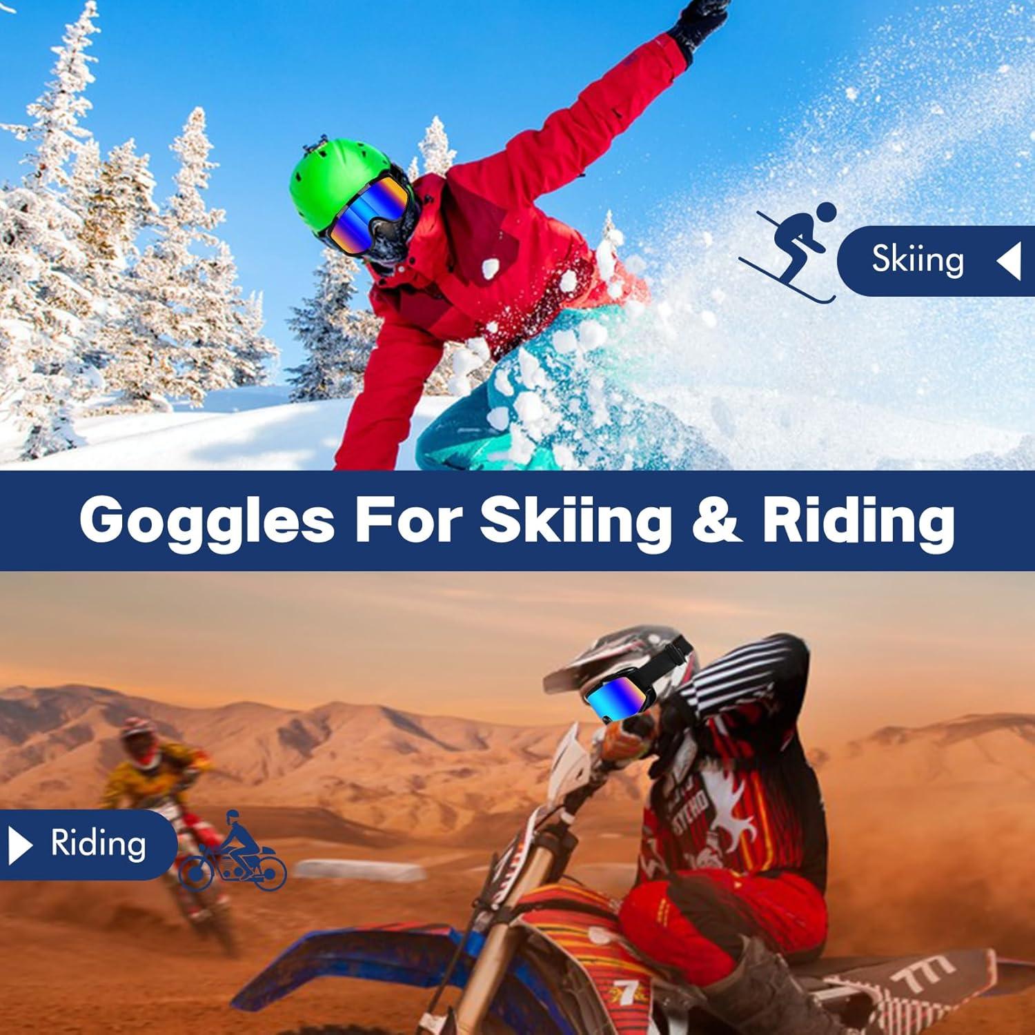 Gafas de Moto Lievermo - Paquete 2 Gafas Negras y Transparentes