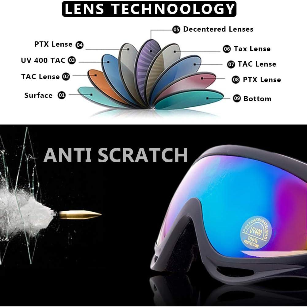 Conjunto Peicees 13 Piezas Gafas Motocicleta UV y Máscaras