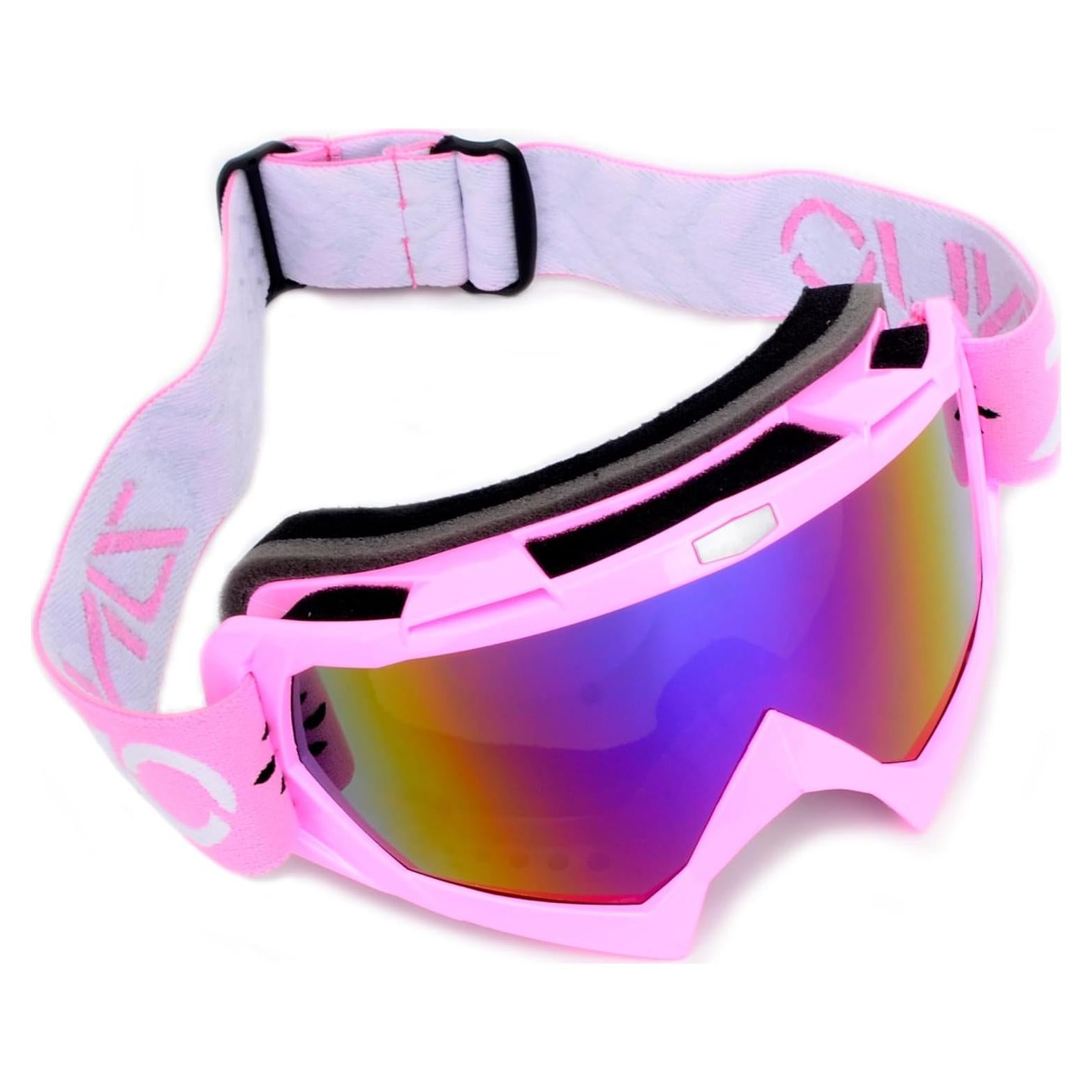 Gafas de Moto ZJNUO 833 Rosa Lente Anti UV Resistentes