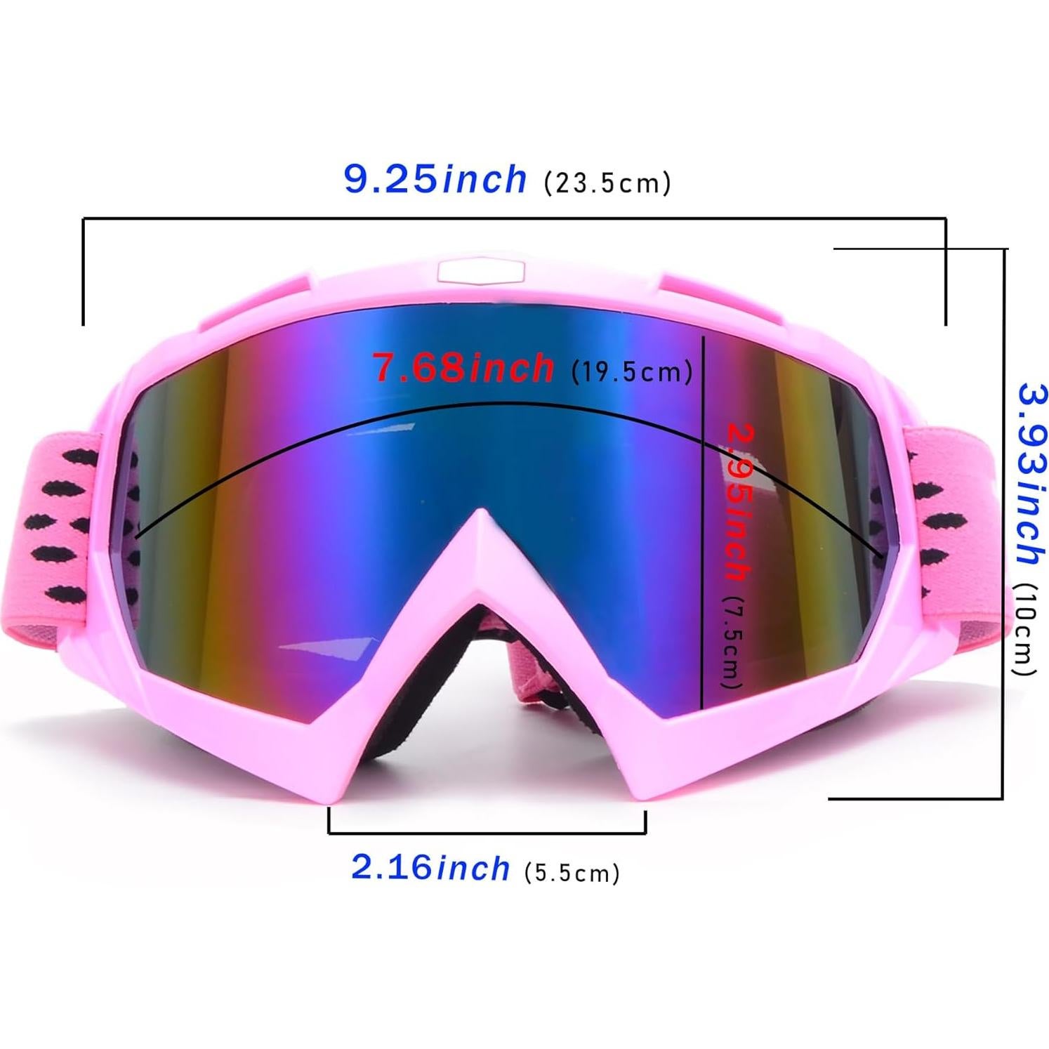 Gafas de Moto ZJNUO 833 Rosa Lente Anti UV Resistentes