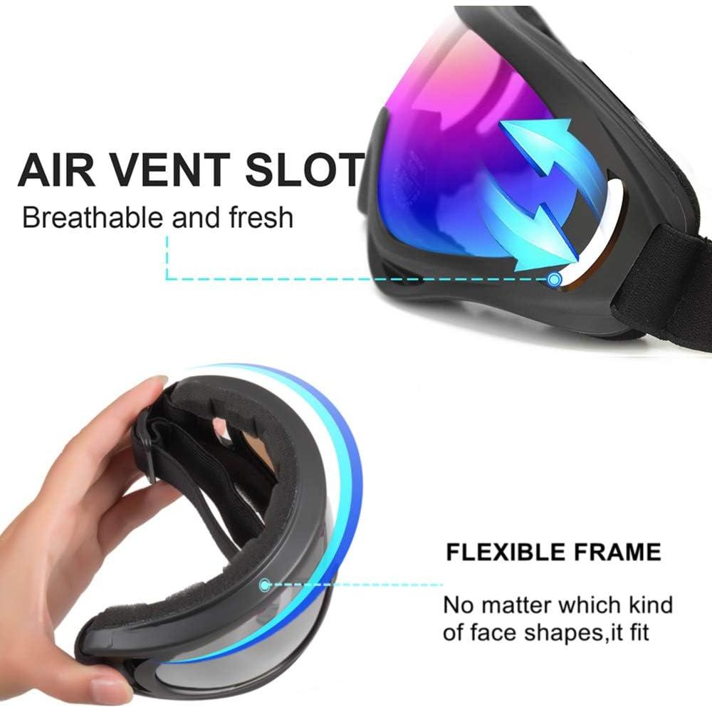 Paquete de 5 Gafas de Motocicleta LJDJ - UV400 y Acolchado