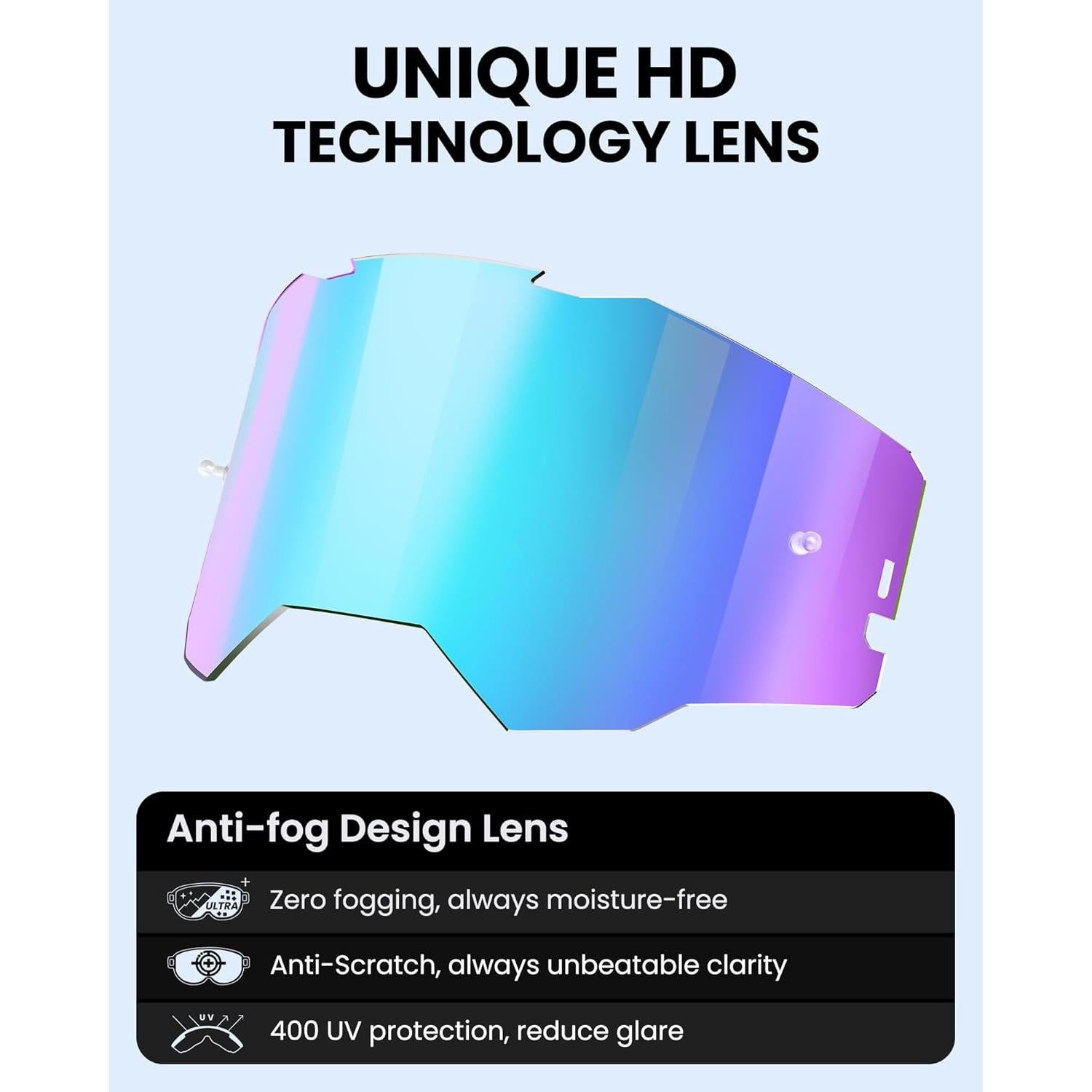 Gafas de Motocross OutdoorMaster Macaw OTG Revo Azul