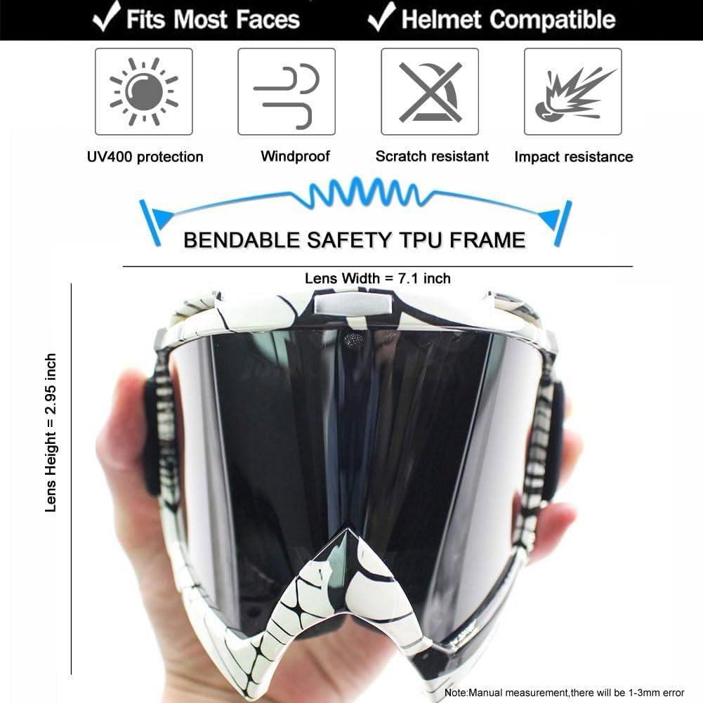 Gafas de Motocross SPOSUNE Cobra UV400 para ATV y Dirt Bike