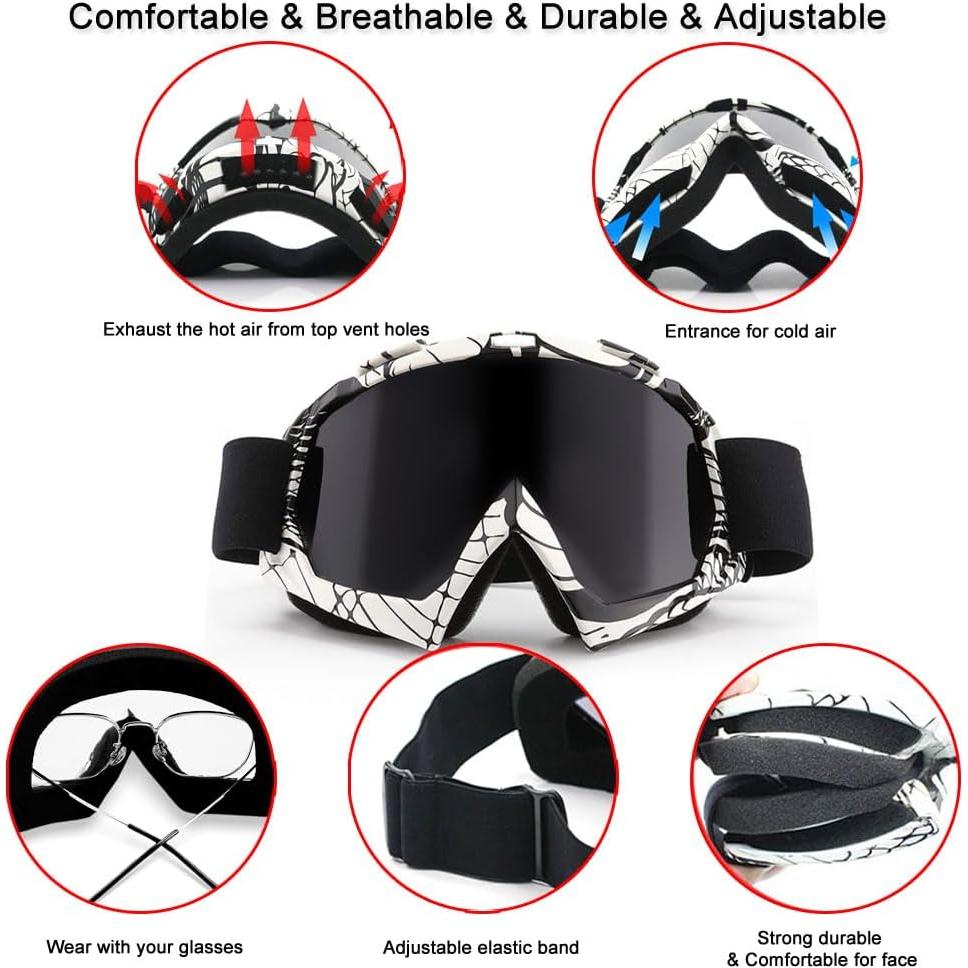 Gafas de Motocross SPOSUNE Cobra UV400 para ATV y Dirt Bike