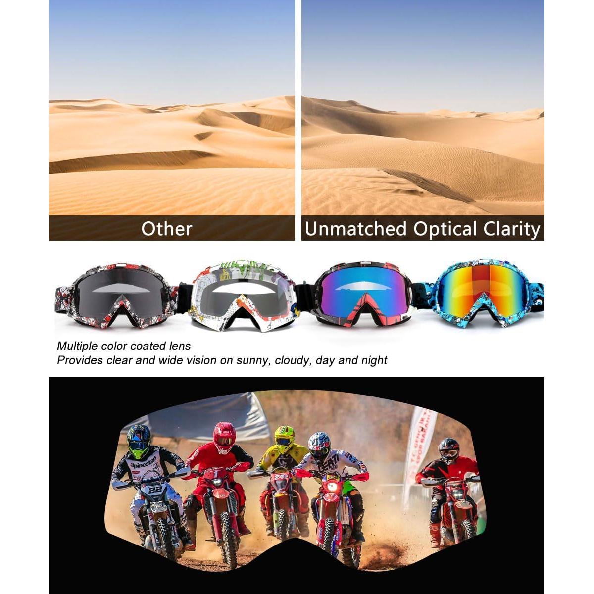 Gafas de Motocross SPOSUNE Cobra UV400 para ATV y Dirt Bike