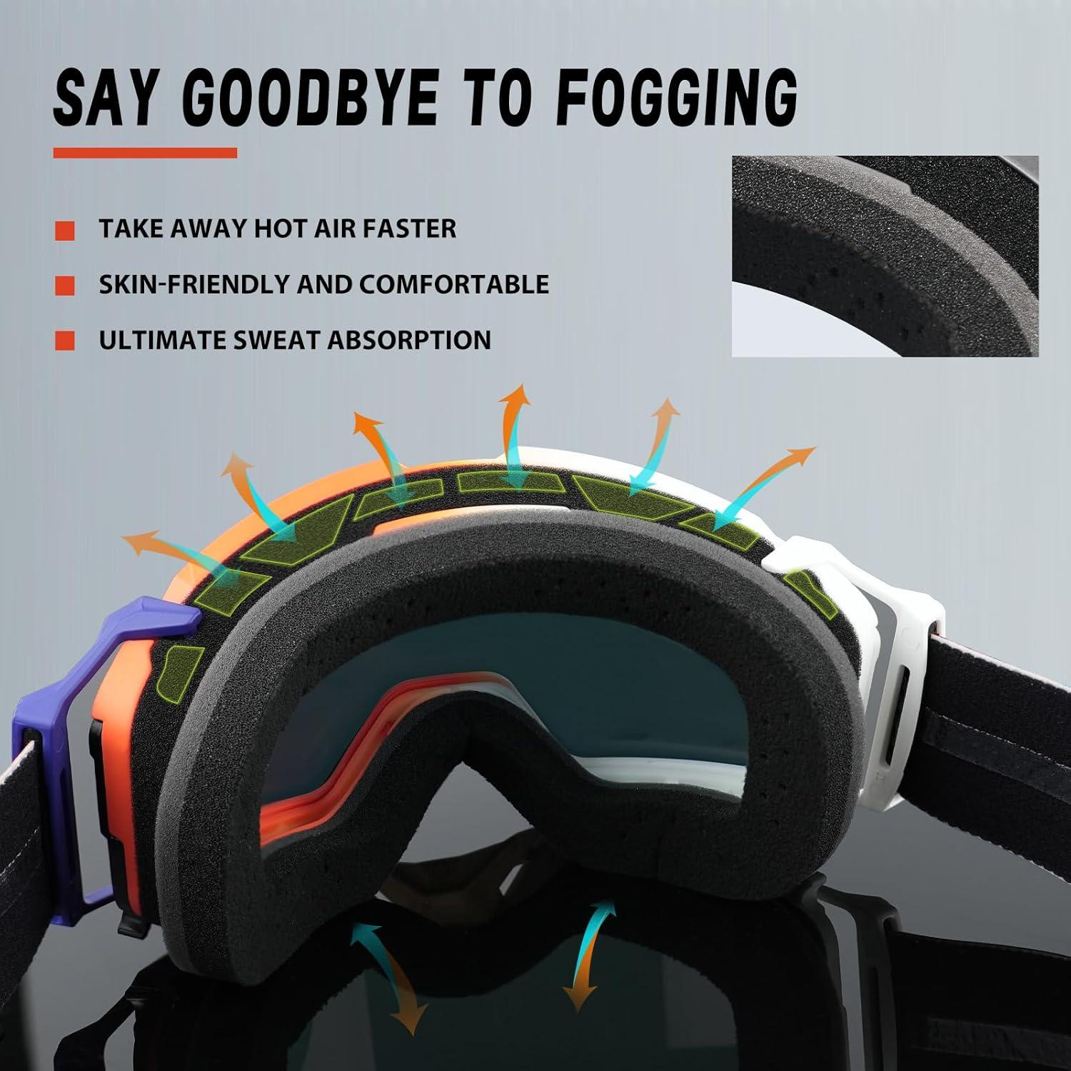 Gafas de Moto VOZAPOW REVO Antivaho para Hombres y Mujeres