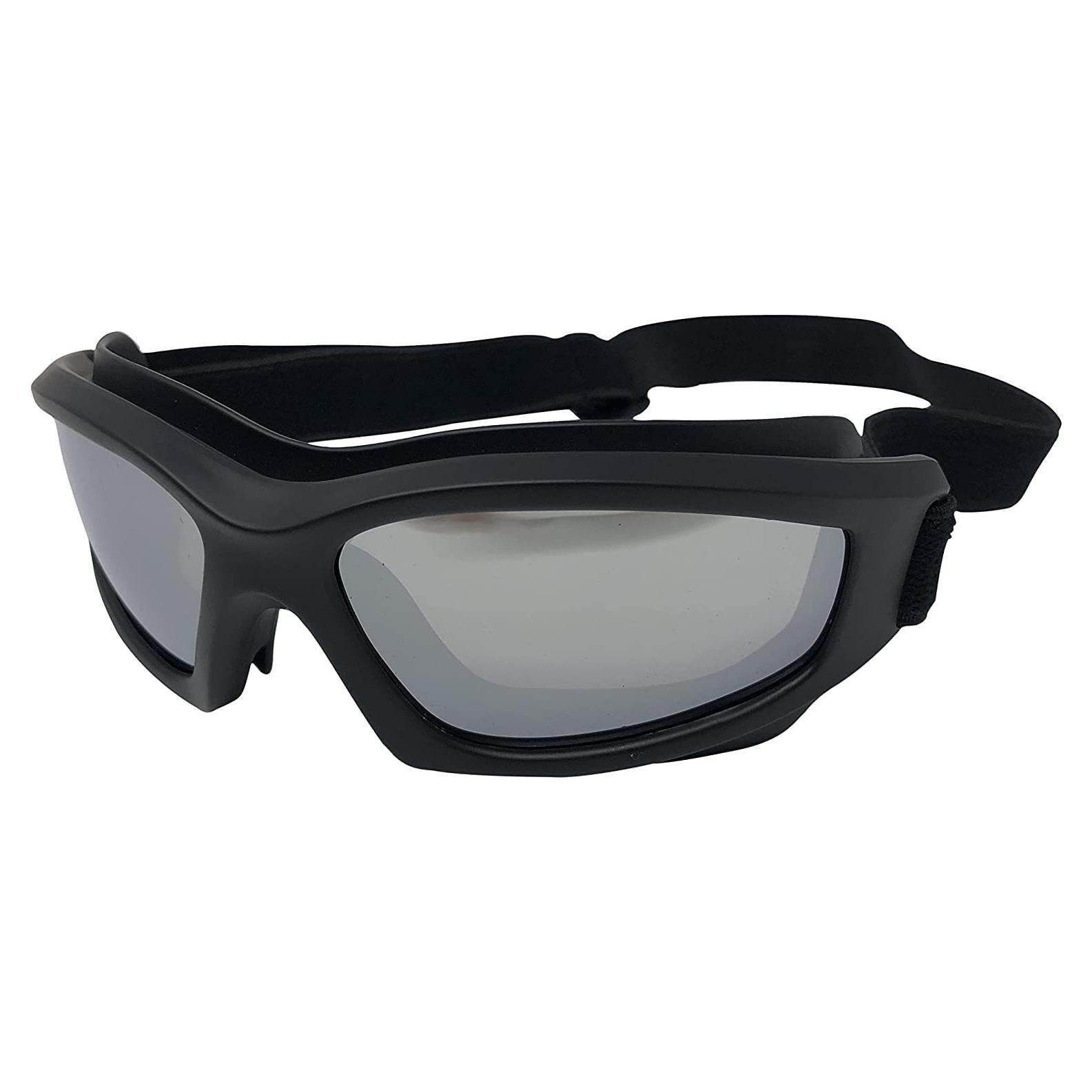 Gafas de Motocicleta Jiayuoptics Plata con Lentes Espejados