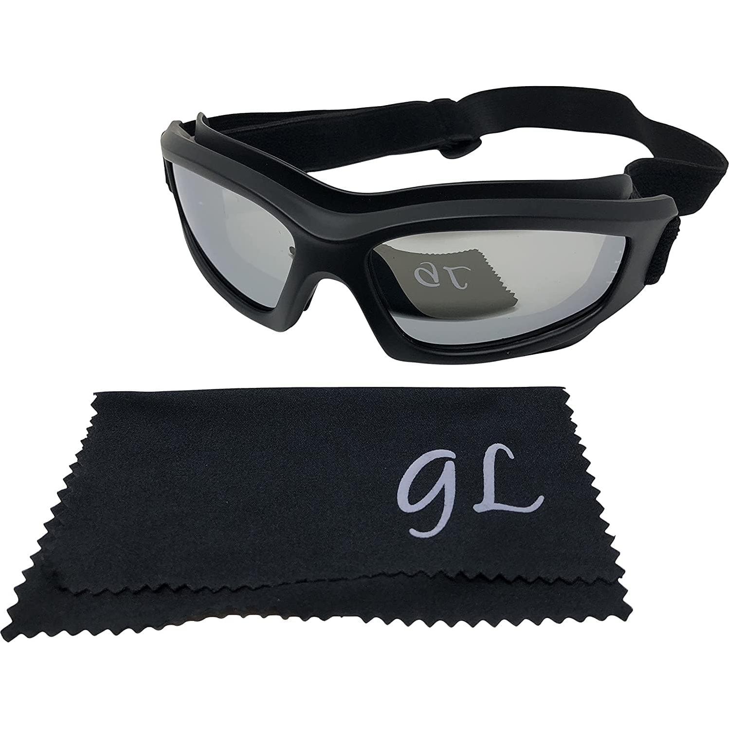Gafas de Motocicleta Jiayuoptics Plata con Lentes Espejados