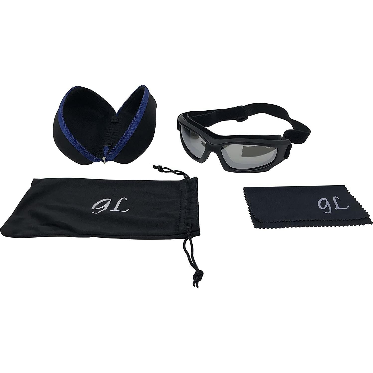 Gafas de Motocicleta Jiayuoptics Plata con Lentes Espejados