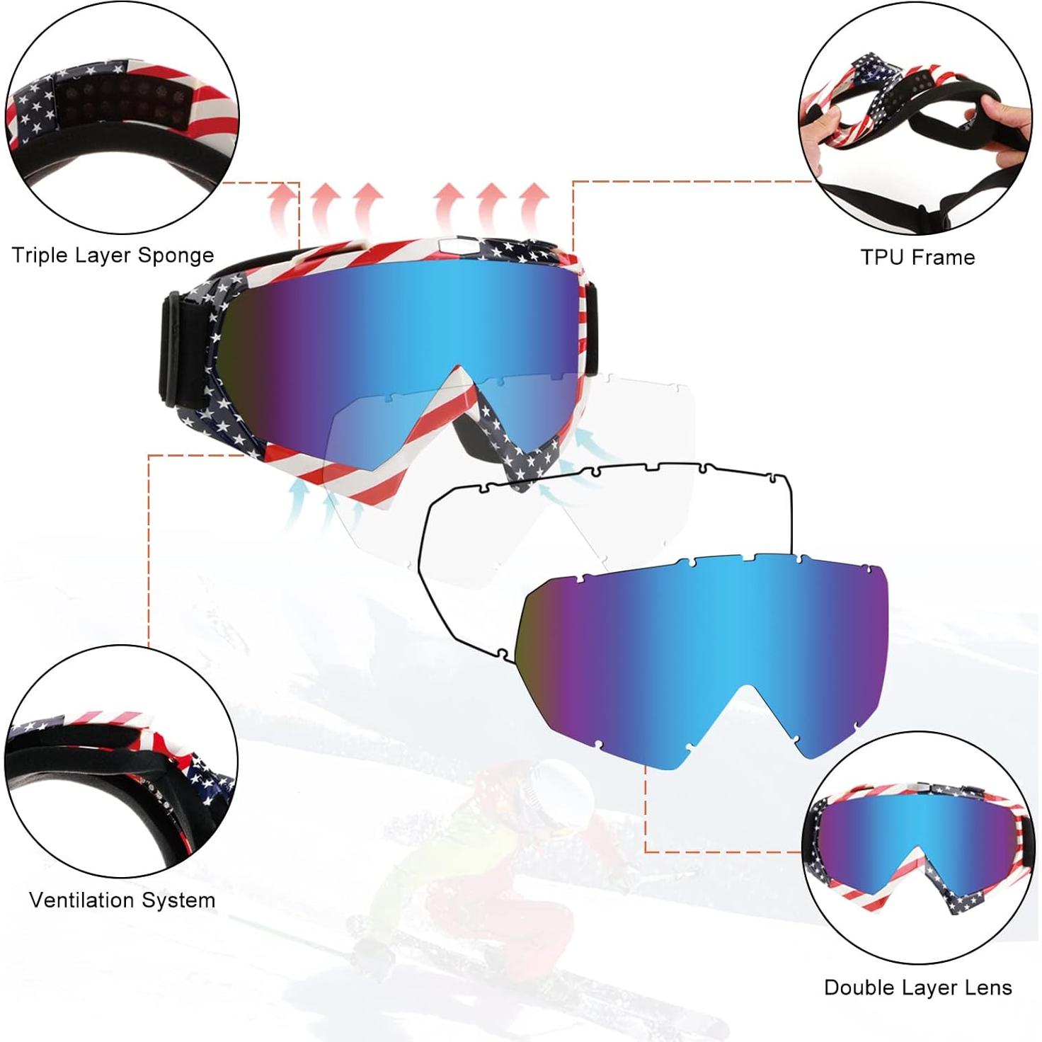 Gafas de Motocross ZukMi Unisex con Lente Anti Rayaduras