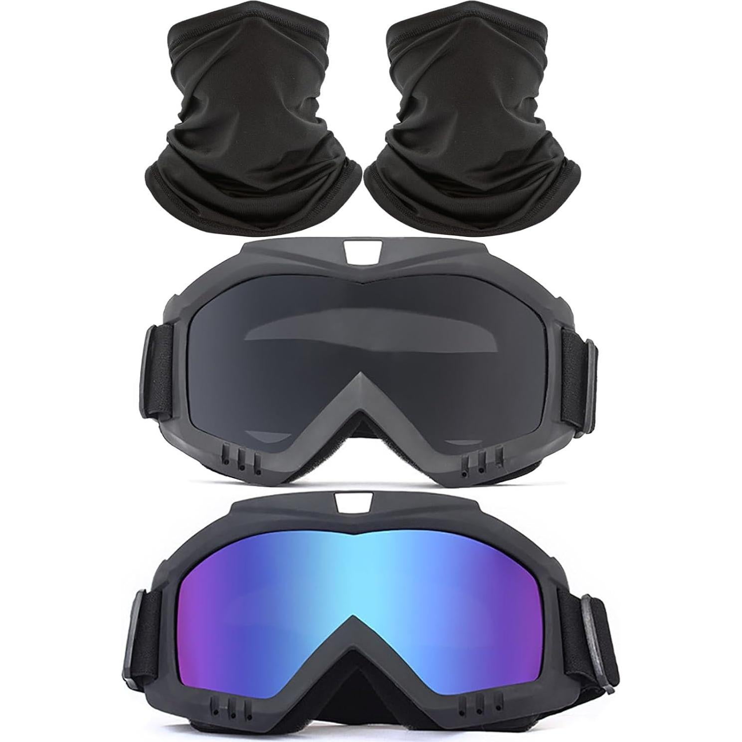 Gafas de Motocross Immoono 2 Pcs con Bufanda para el Cuello