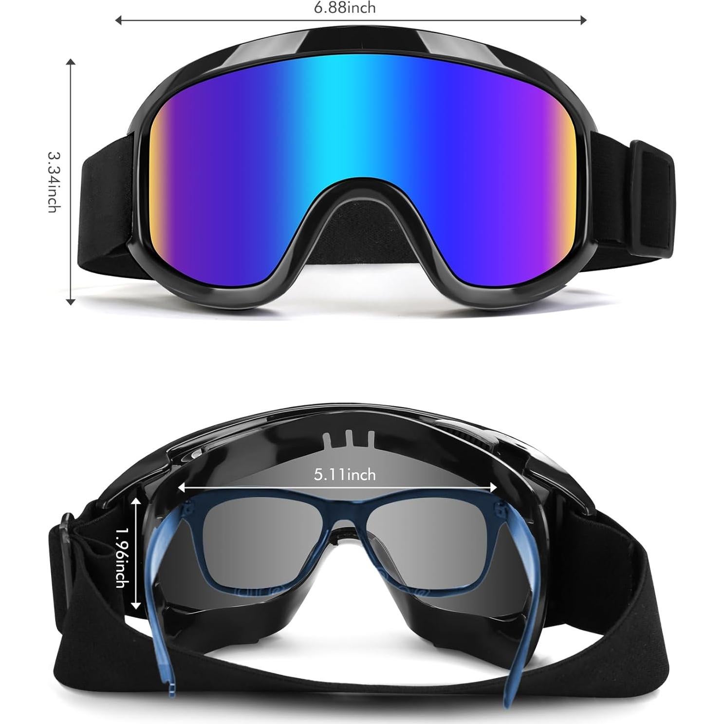 Gafas de Motocross UV400 - Protección Viento y Polvo