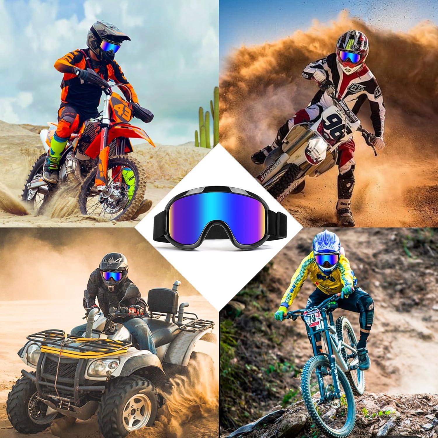 Gafas de Motocross UV400 - Protección Viento y Polvo