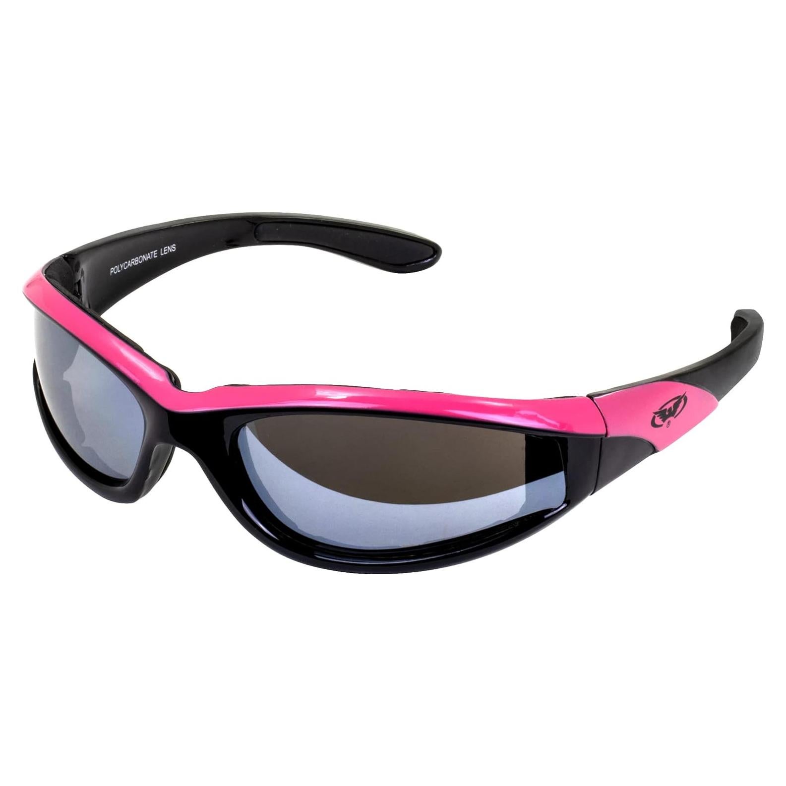 Gafas de sol Global Vision Hawkeye para mujeres marco negro rosa