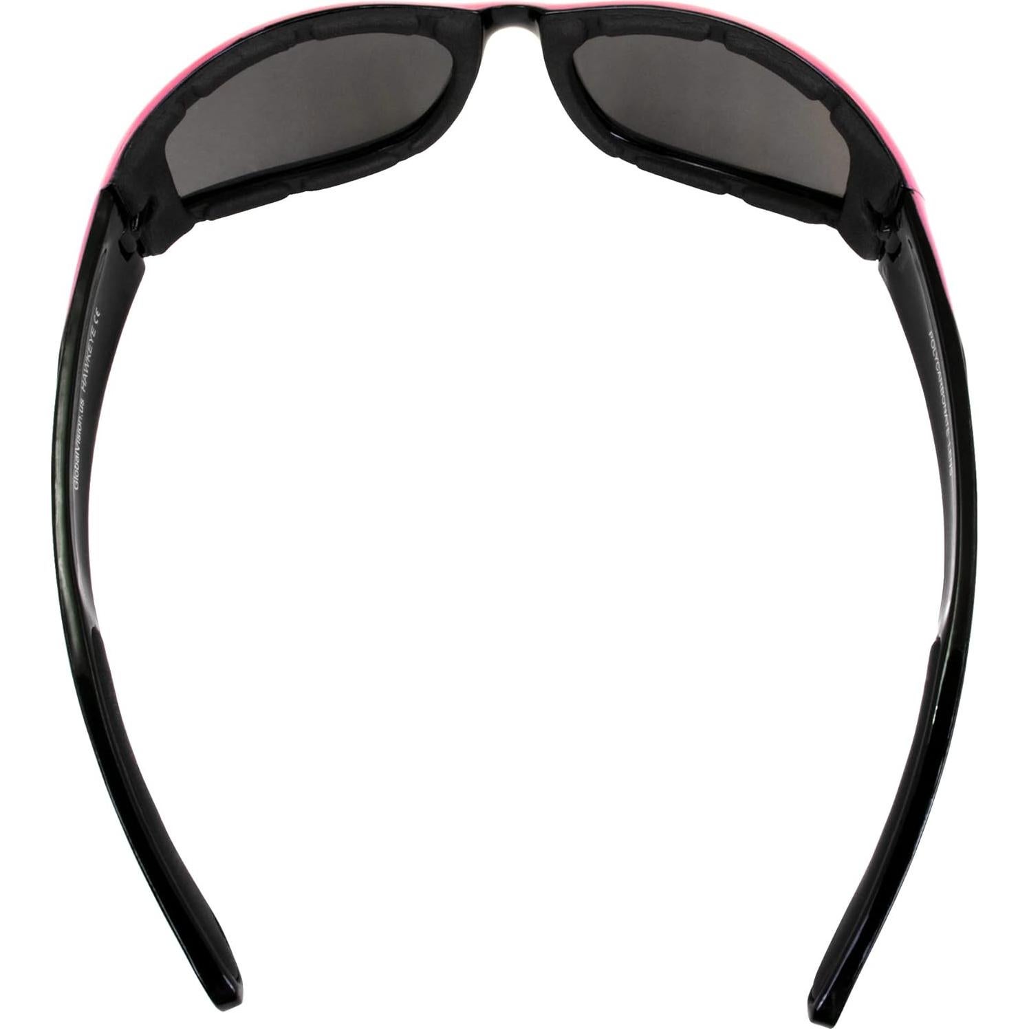 Gafas de sol Global Vision Hawkeye para mujeres marco negro rosa