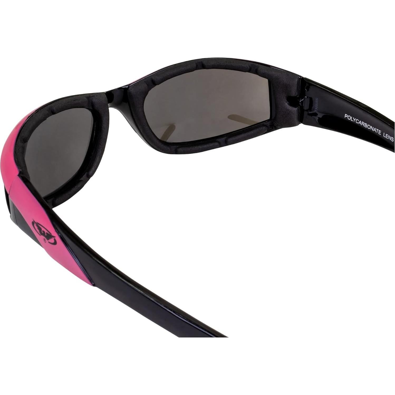 Gafas de sol Global Vision Hawkeye para mujeres marco negro rosa