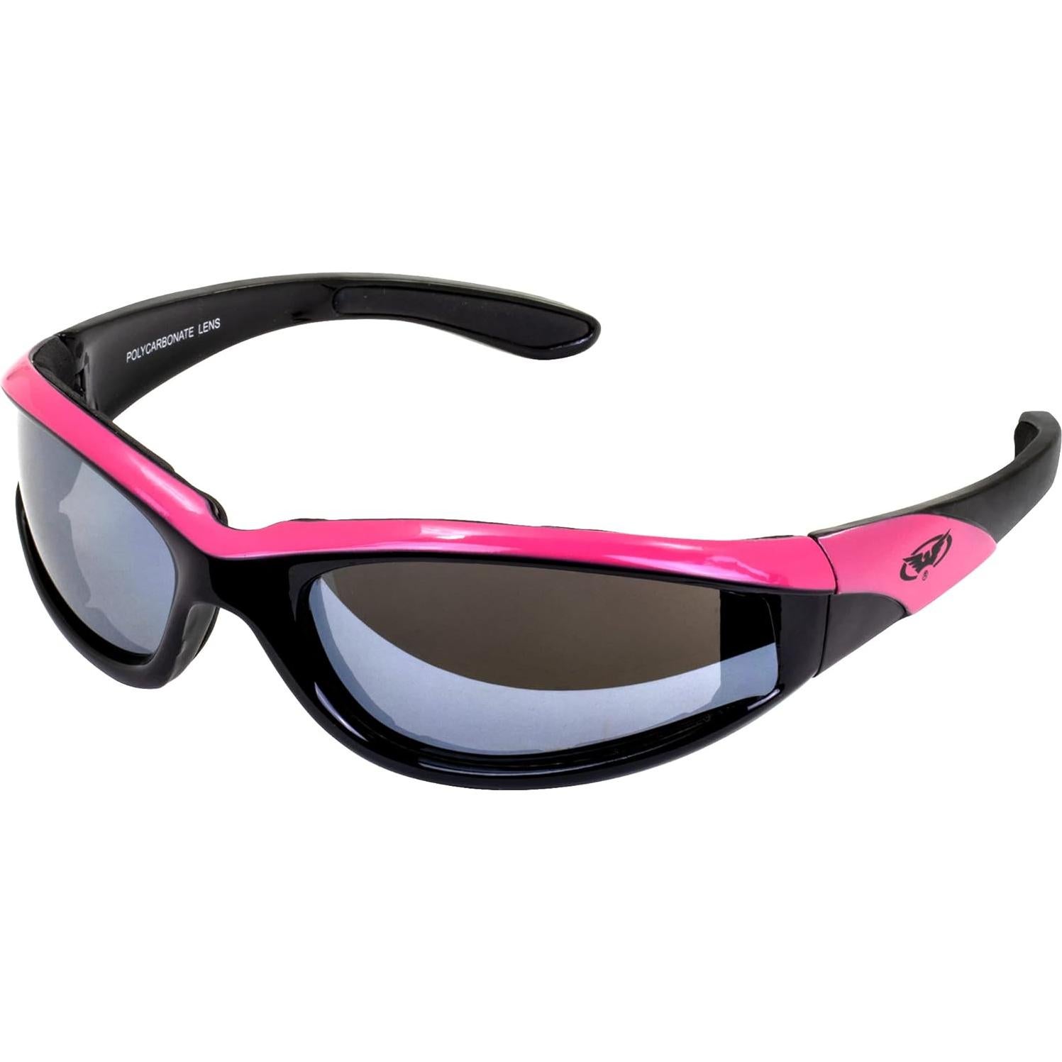 Gafas de sol Global Vision Hawkeye para mujeres marco negro rosa