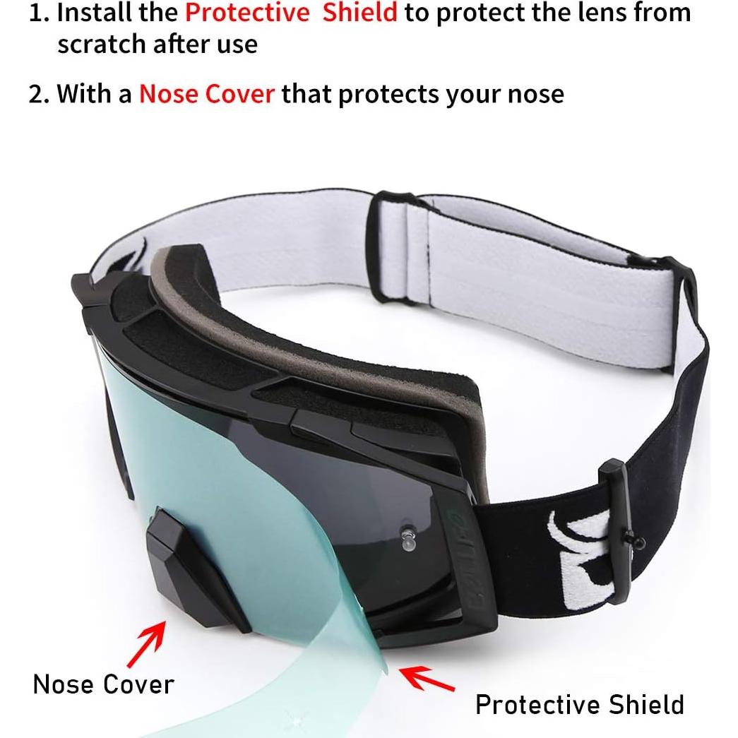 Gafas de Motocicleta ZDATT ZSP UV 100% Ajustables