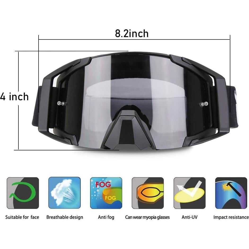 Gafas de Motocicleta ZDATT ZSP UV 100% Ajustables