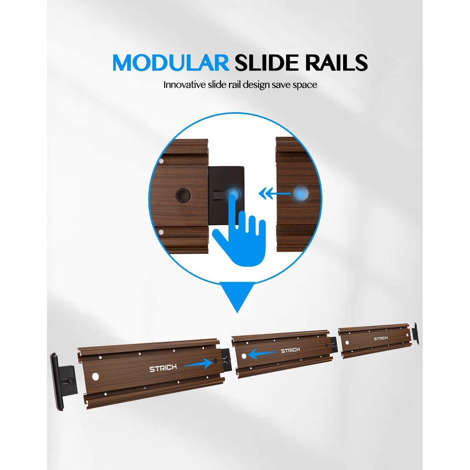 Soporte de Pared para 5 Guitarras STRICH SMH-05W Madera Nogal