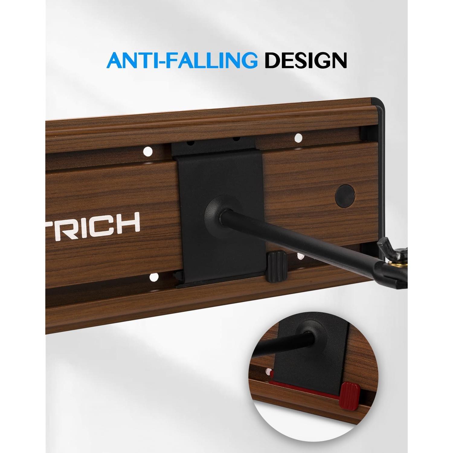 Soporte de Pared para 5 Guitarras STRICH SMH-05W Madera Nogal