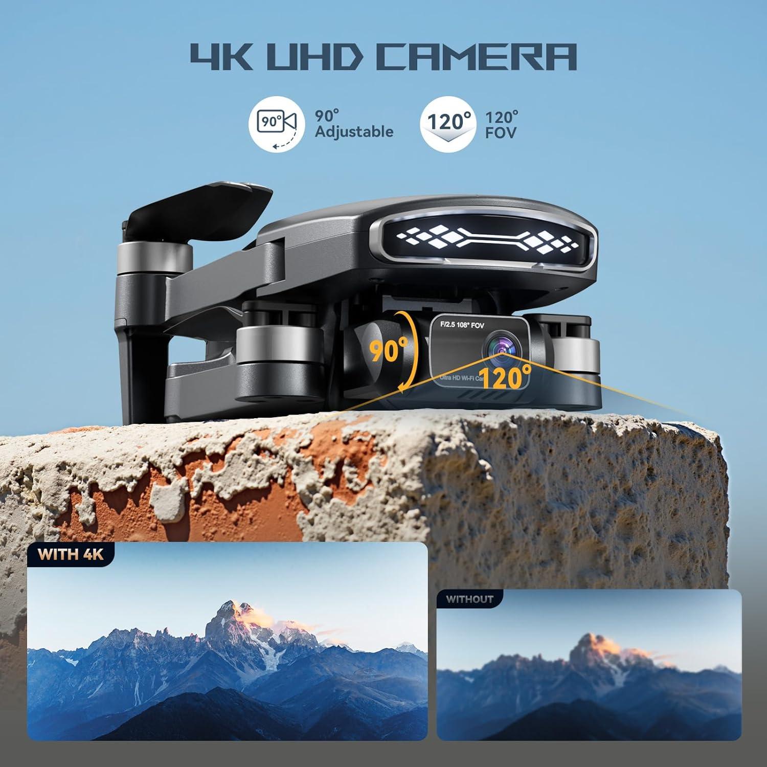 Drone LANSAND EC130 4K con Cámara, FPV 5G, 200g, Plegable