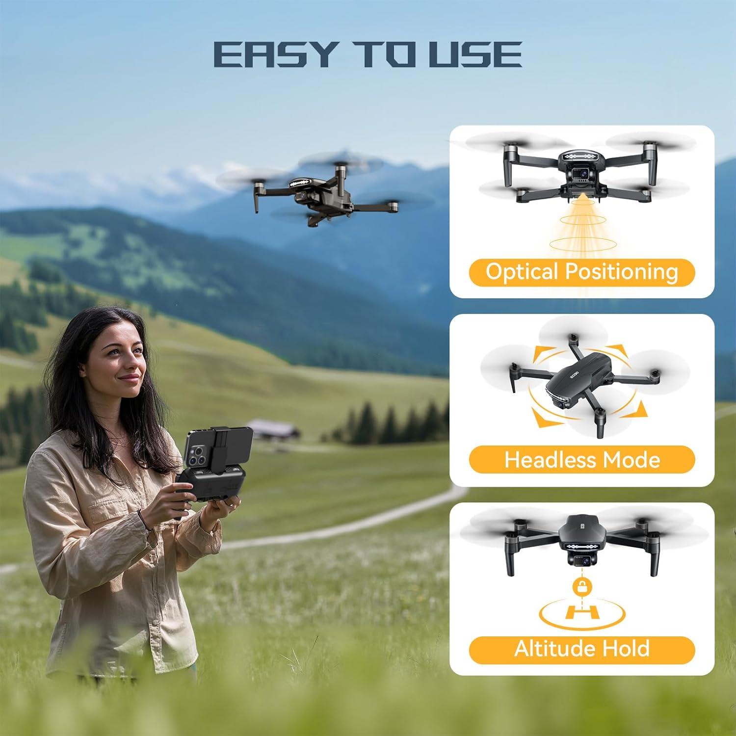 Drone LANSAND EC130 4K con Cámara, FPV 5G, 200g, Plegable