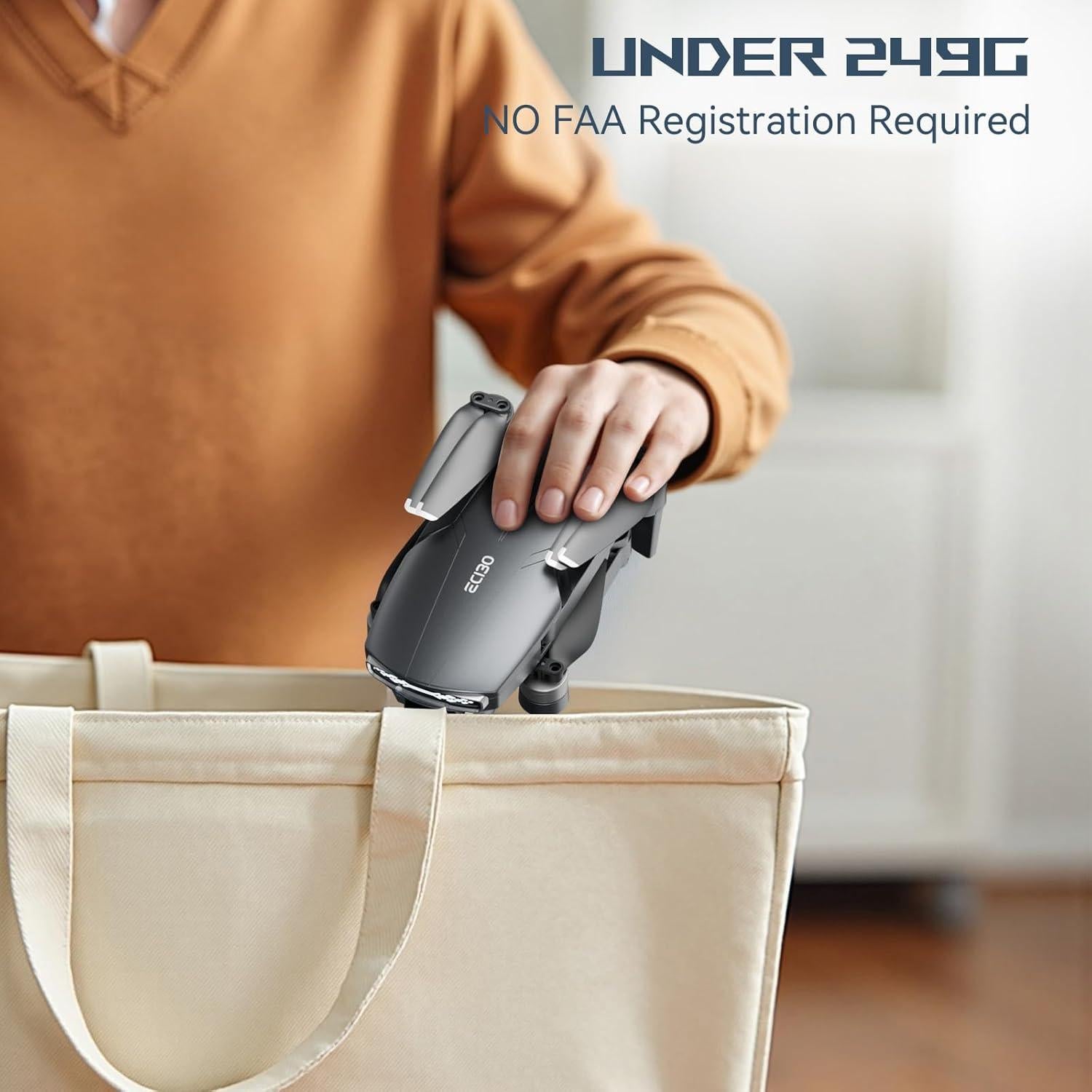 Drone LANSAND EC130 4K con Cámara, FPV 5G, 200g, Plegable